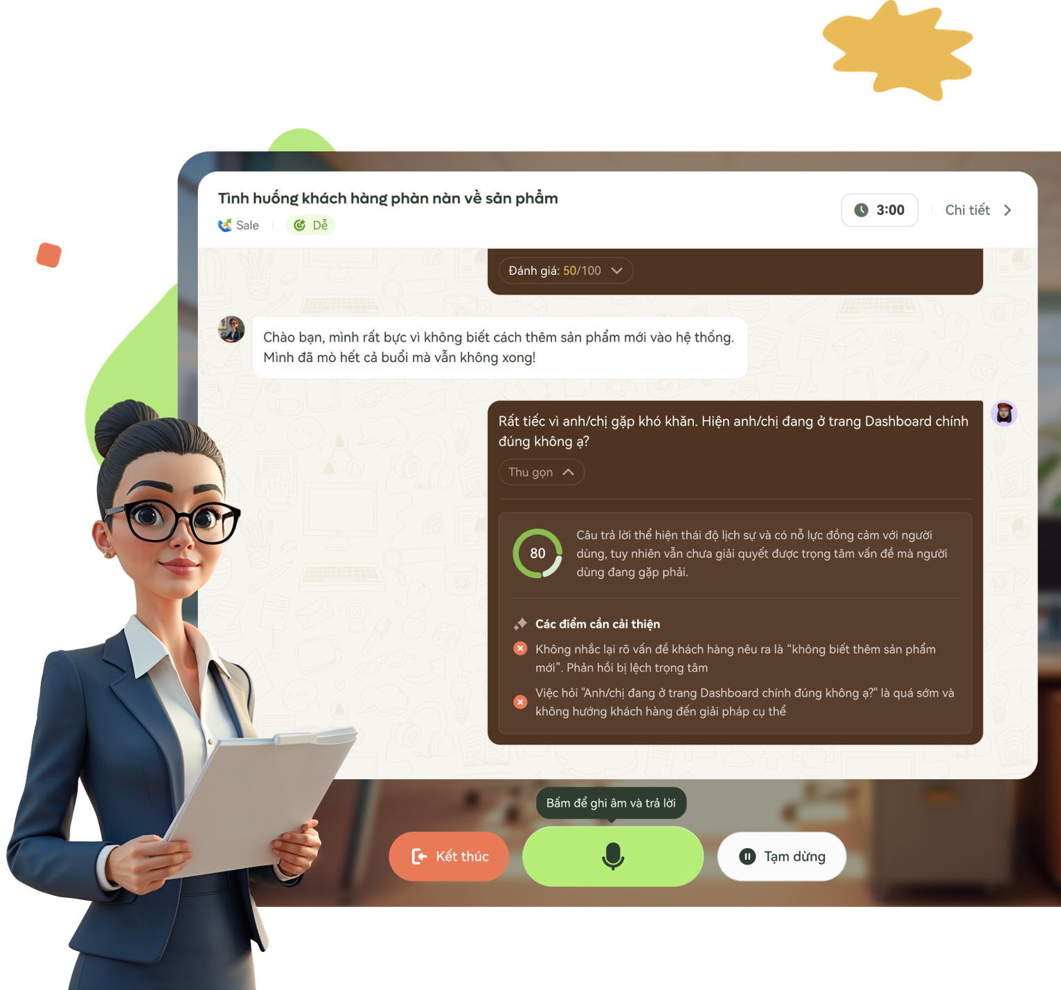 Chat UI and Character